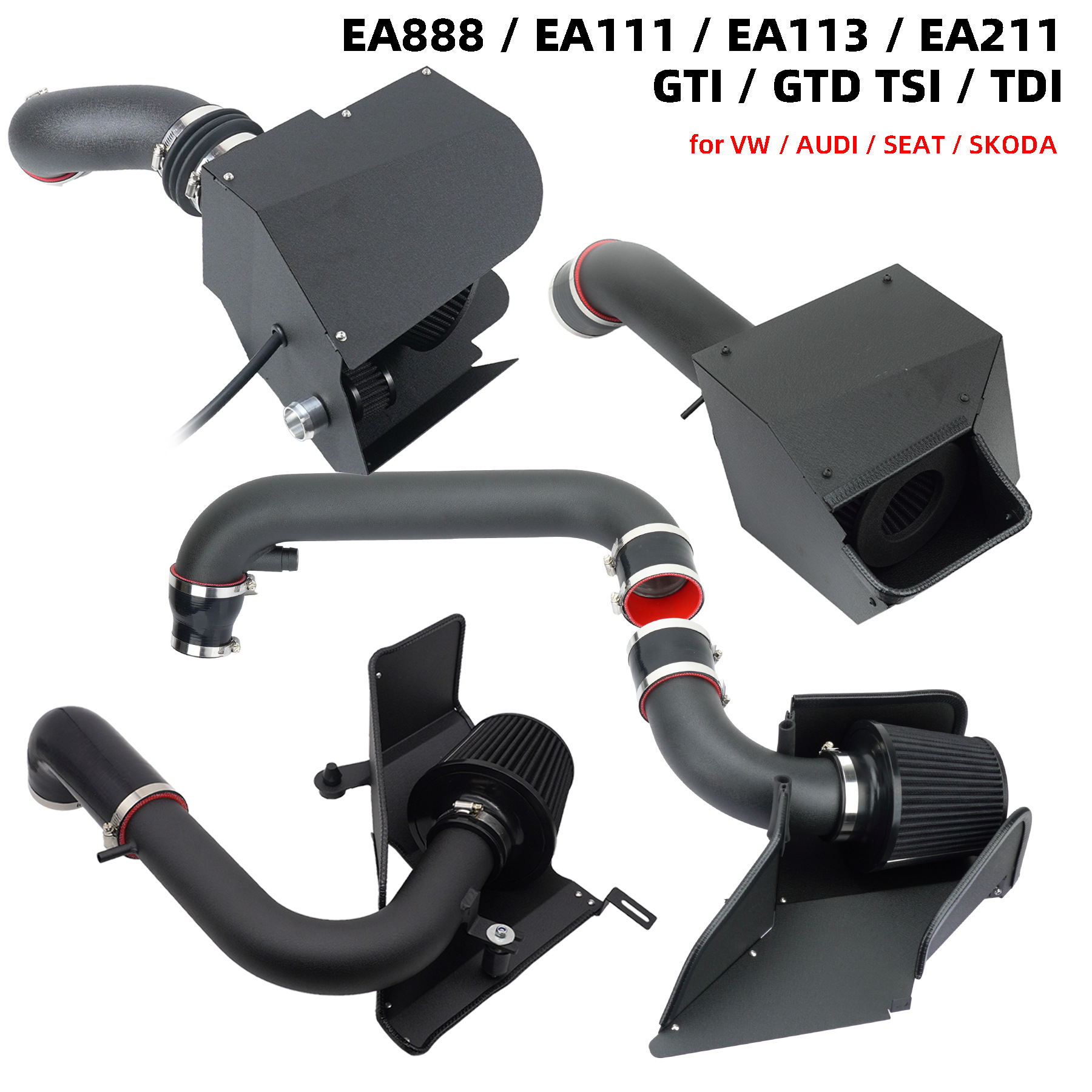 Car Air Intake Modification Kit Suitable for Volkswagen Audi Skoda Seat Ea211 Ea888 Engine
