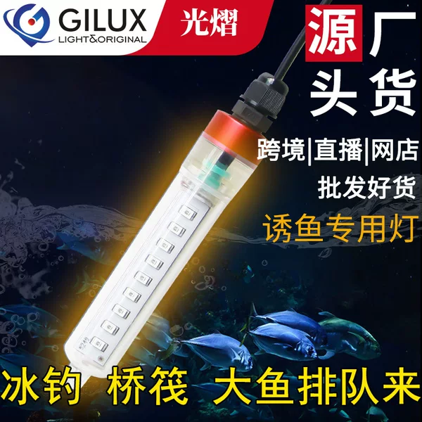 LED night fishing underwater fishing lamp 12V24V fishing lamp plastic fishing lamp Net lamp Bridge raft fishing lamp