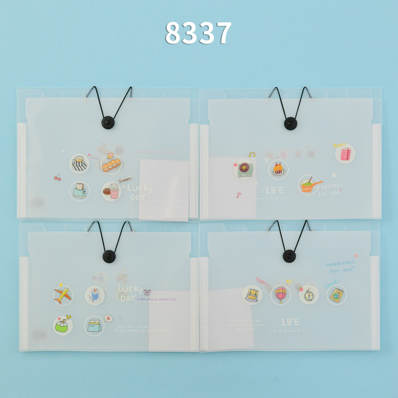 Carpeta de órgano de patrón 8 bolsas de almacenamiento a4 estudiantes de gran capacidad de carpeta de papel de prueba multicapa de clasificación de datos en el viento image 19