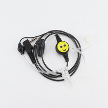 水晶笑脸空岛对讲讲机耳机线对讲电话机通用型高档耳挂式抗拉耳麦