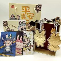 足金999labubu拉布布 手机挂绳钥匙扣 卡通爆款金店引流 礼品批发