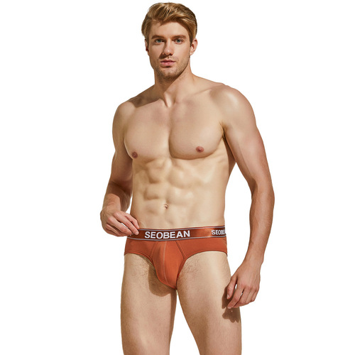 Seobean New Men's Triangular Underwear Candy Color Men's Underwear Anti-Slip Men's Underwear Factory Wholesale