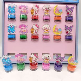 Sanrio 18 Styling Seal Kindergarten Fun Acrylic Seal Children's Cute Hand Book Seal Gift