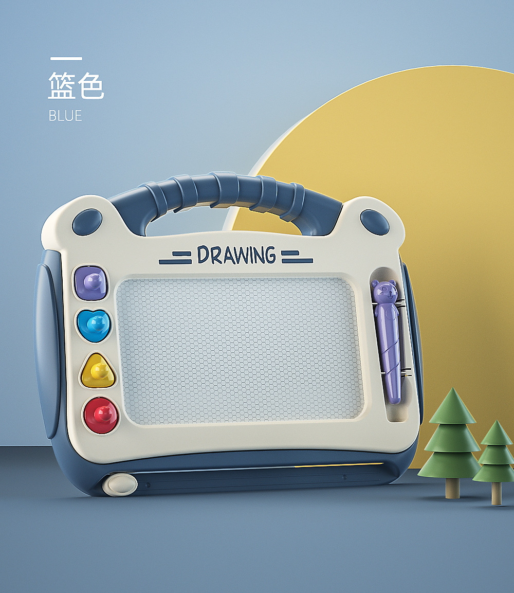 Pata de escritorio para niños con junta de dibujo de sello tablero de escritura magnético soporte infantil hogar multi-funcional graffiti juguete