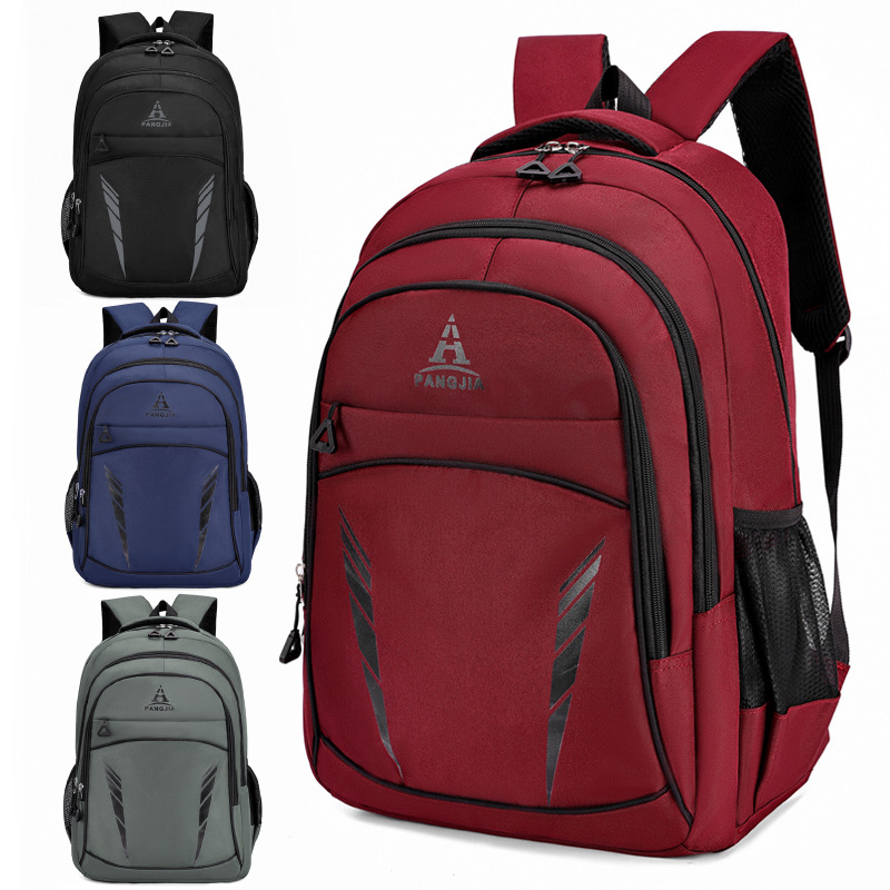 2026 New Large Capacity Men's Backpack Simple Business Travel Laptop Backpack Travel Leisure Student School Bag