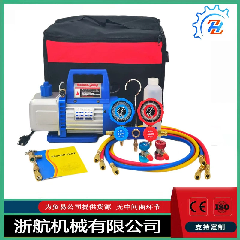 110V 1/4 HP 3.5CFM одноступенчатый роторно-лопастной воздушный вакуумный насос R134a AC коллектор Манометр комплект