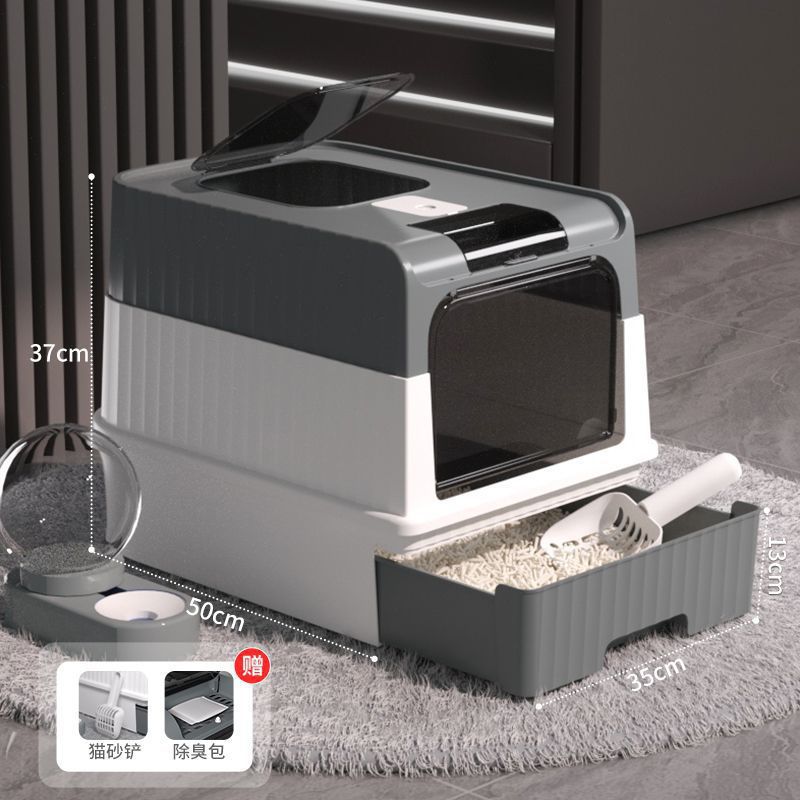 Cajón de arena para gatos esterilización antiodor para mascotas totalmente cerrado inodoro para gatos arena para gatos al por mayor