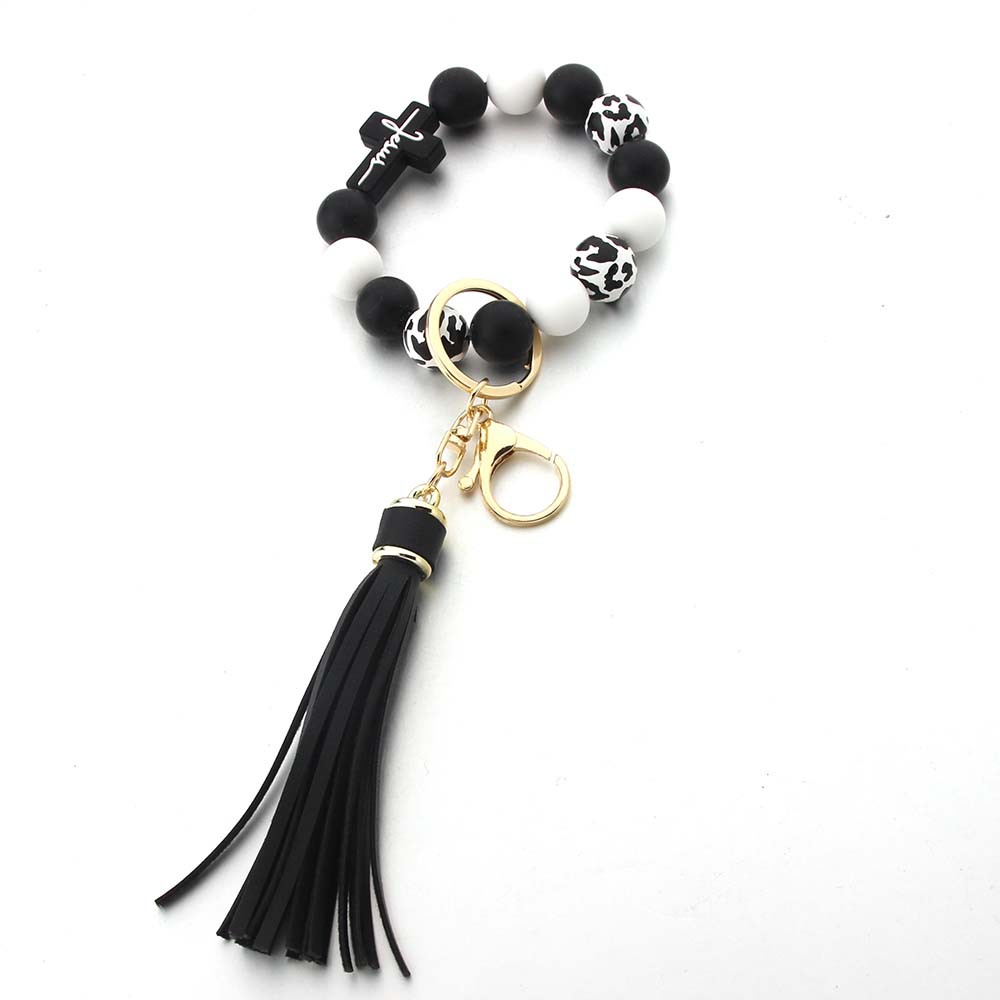 1 Piece Quantity Simple Style Ball Silica Gel Tassel Unisex Keychain