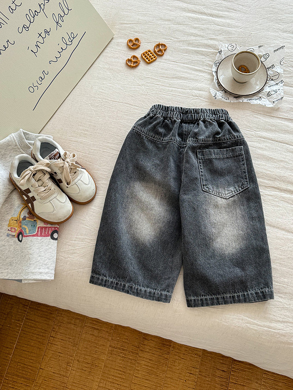 男の子用デニムパンツ 2025年秋物 幼児用ゆったりパンツ 外出着 春秋用カジュアルパンツ A級|undefined