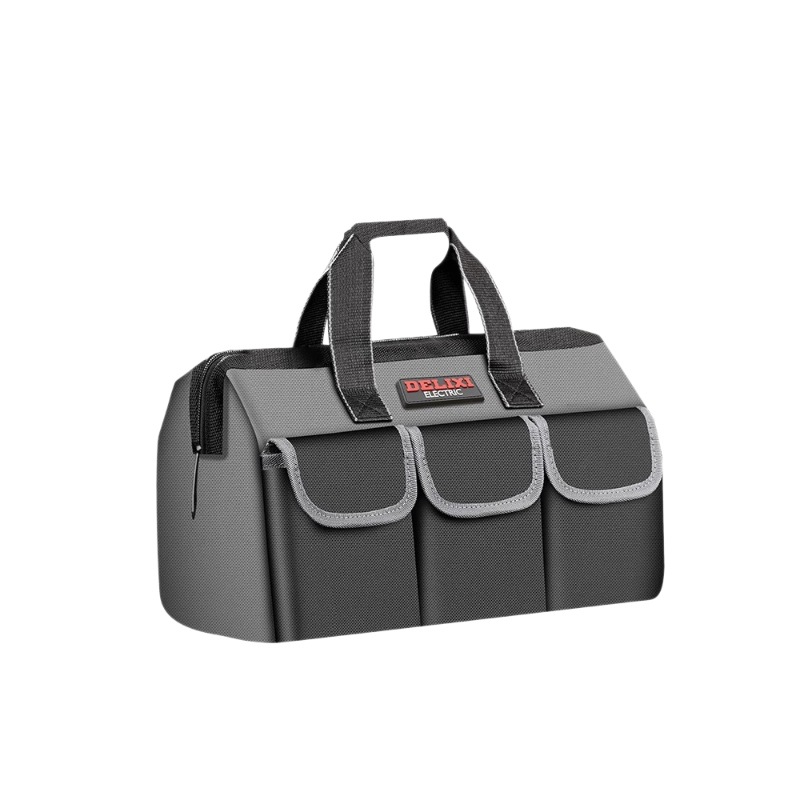 Bolsa de herramientas portátil Delixi, bolsa multifuncional de lona para electricista, bolsa para hombre, herramientas de decoración, bolsa de almacenamiento gruesa resistente al desgaste