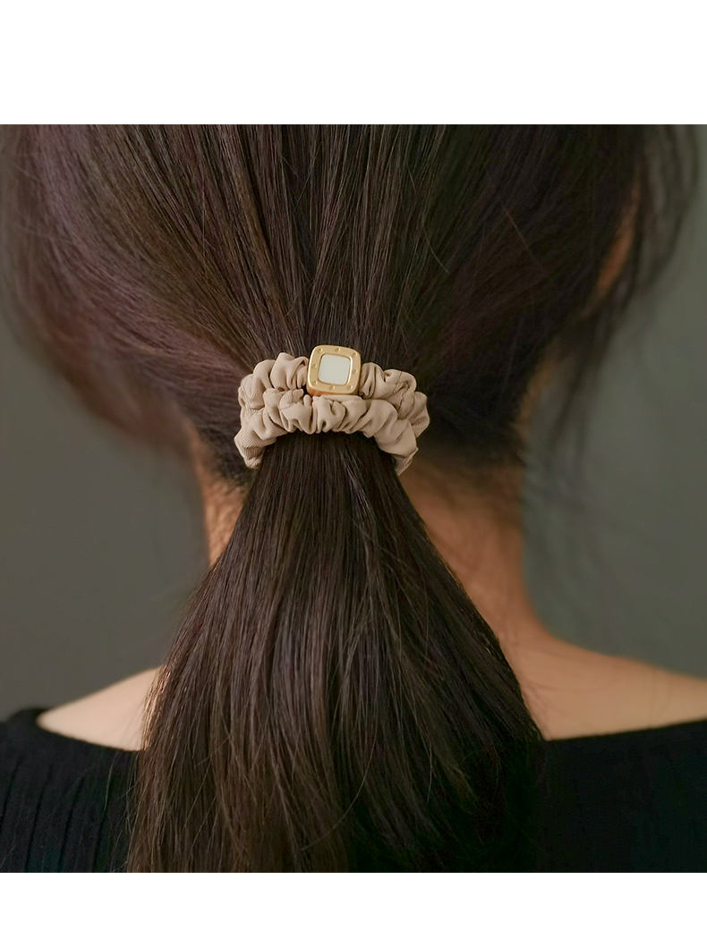 时尚丸子头小肠发圈女高弹力耐用皮筋女扎头发绳头饰简约气质头绳详情18