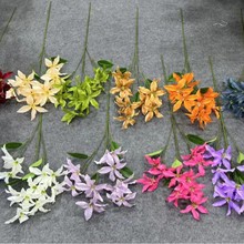 爆款婚庆仿真花12头嘉兰百合礼堂摄影背景路引地排插花装饰假花道