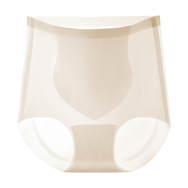 Cintura alta sin costuras para mujer, seda de hielo, nuevo estilo ultrafino, transpirable y sexy, calzoncillos de levantamiento de cadera, refrescante