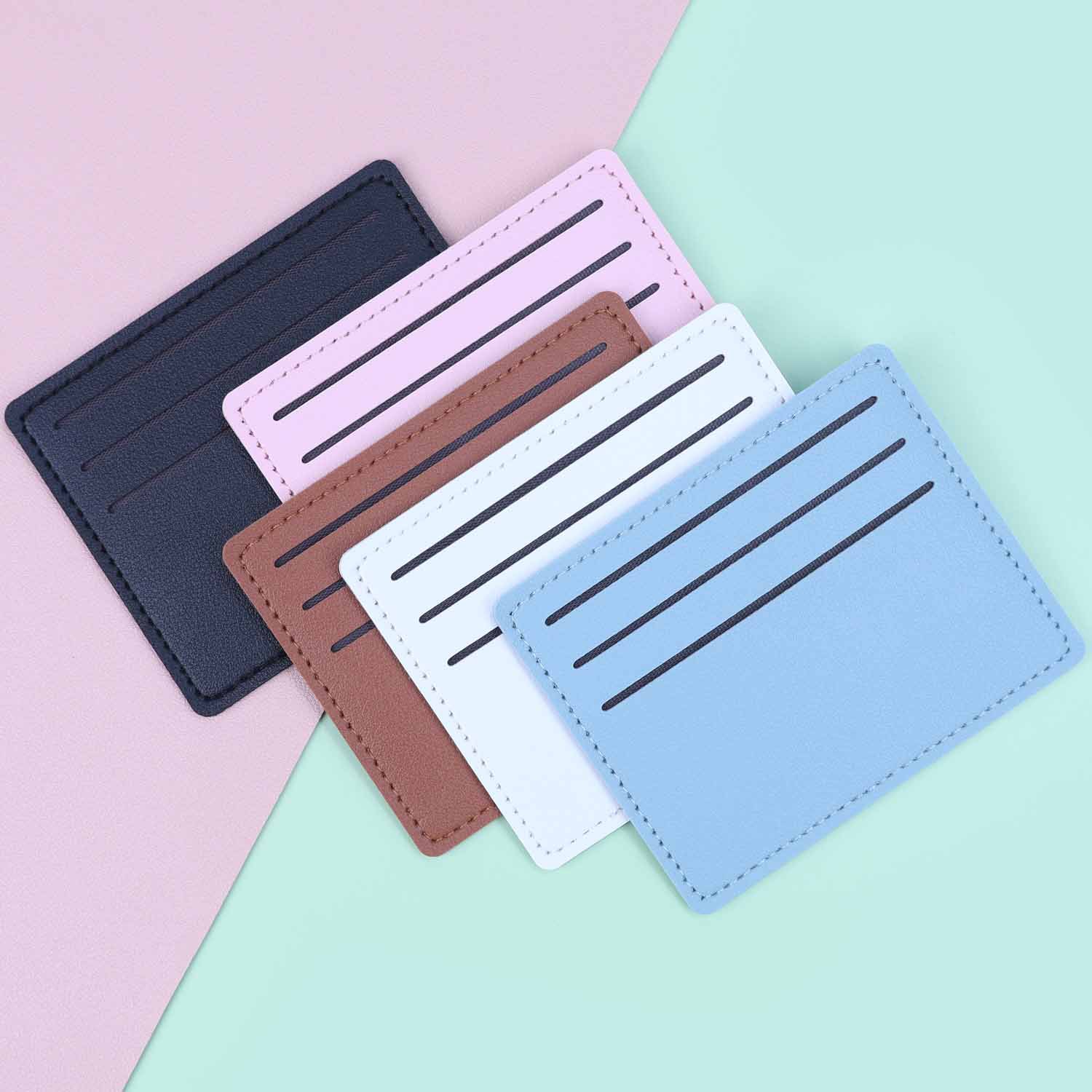 6 Card Slot Card Holder for Women, Ultra-Thin and Compact Card Holder, Silver Card Holder with Multiple Card Slots, Female Bank Card Holder, Male Protective Cover, Cross-Border