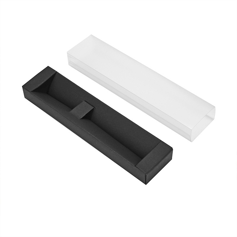 Fabricante de regalo en el lugar Caja de embalaje de PVC personalizada puede imprimir LOGO caja de almacenamiento de pluma de plástico transparente general mayorista