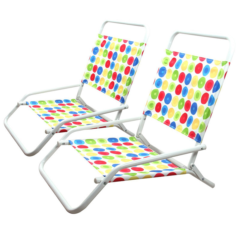 Suministro directo de fábrica moda simple playa al aire libre reclinable salida silla plegable portátil metal esqueleto silla personalización