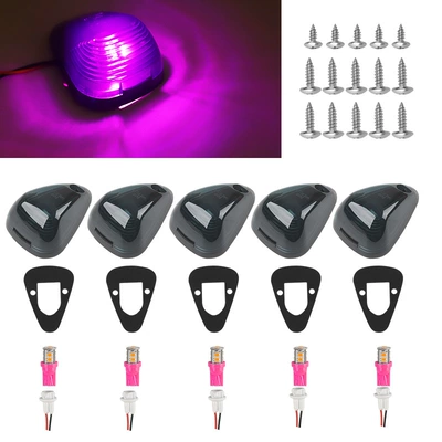 roof light roof warning | Other lights - smoked-shell-pink-and-purple-light-set-of-5-pieces-in-color-box