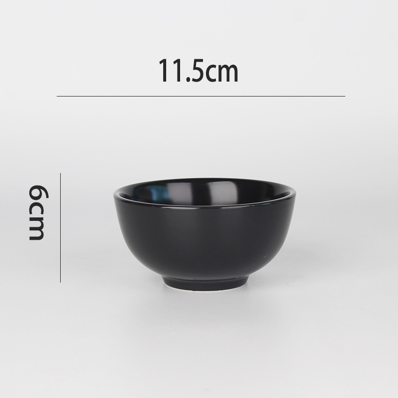 Multi-Estilo negro brillante mate esmerilado tazón de cerámica hogar ramen tazón de sopa tazón de ensalada de frutas tazón de arroz tazón para mascotas