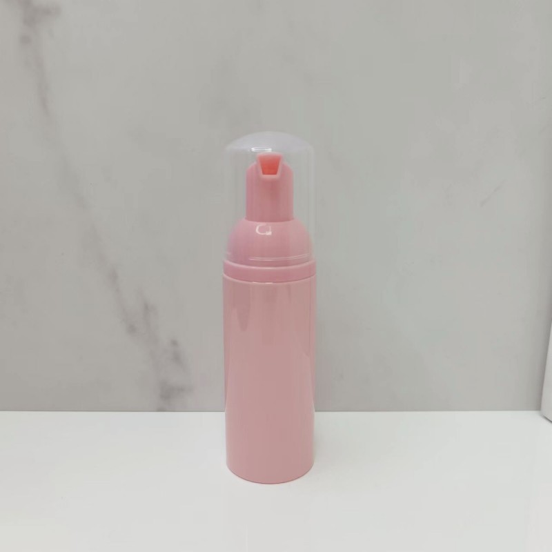 Botella espumosa de mousse rosa especial transfronteriza 60ml botella de mousse de burbuja limpia 100 ml botella de espuma PET