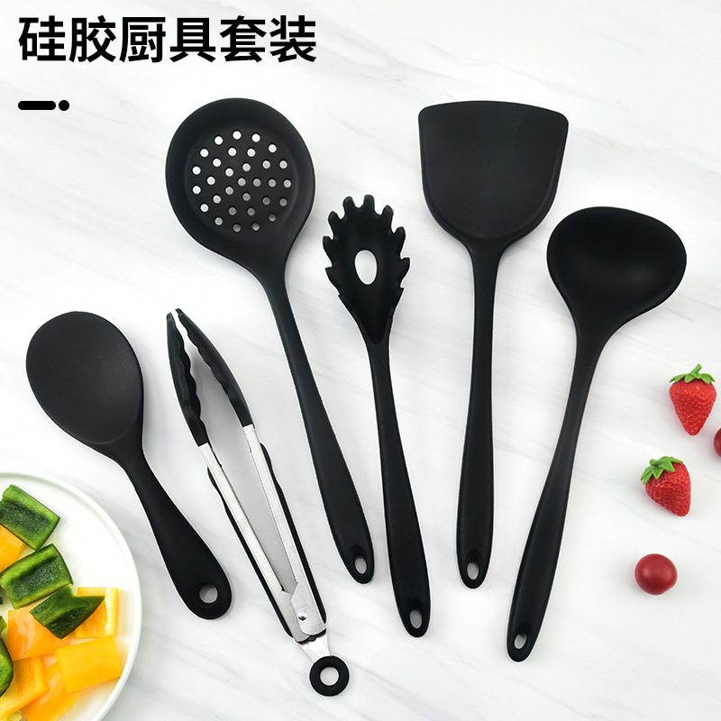 Silicone Kitchenware Set Kitchen 7-Piece Set spatula soup spoon kitchen cooking silicone set