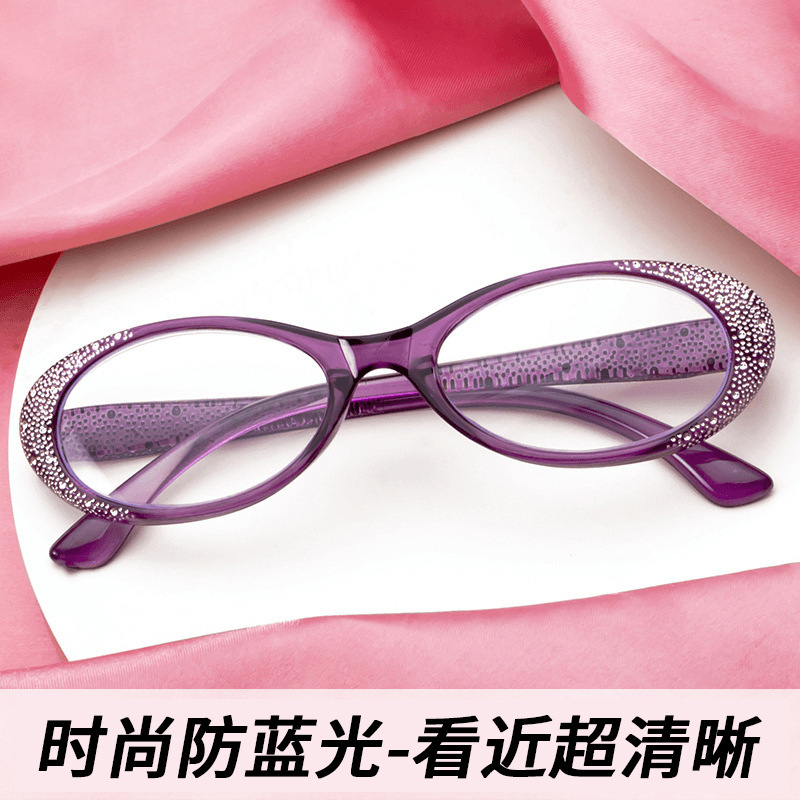 新商品のファッションはダイヤモンドを入れてブルーライトの老眼鏡の女性を防ぎます。|undefined