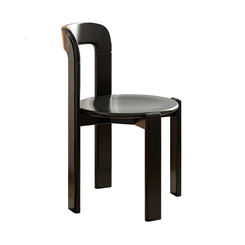 Diseñador de sillas de color medieval mesa de comedor red respaldada silla de comedor se puede apilar silla de comedor de madera sólida doméstica pequeña