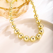 欧美跨境批发钛钢串珠项链女不掉色时尚百搭潮流高级感配饰吊坠女