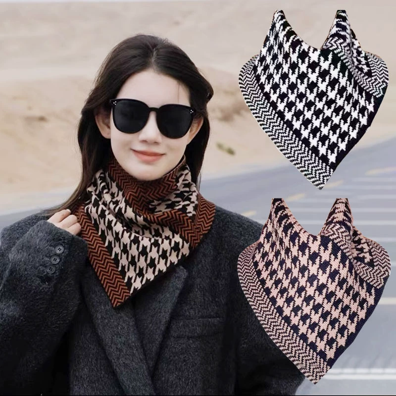 Треугольный шарф нагрудник моды тысячи птиц