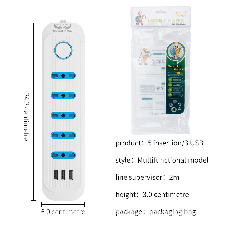 Exportación 3.8 tres enchufes italianos enchufe USB europeo