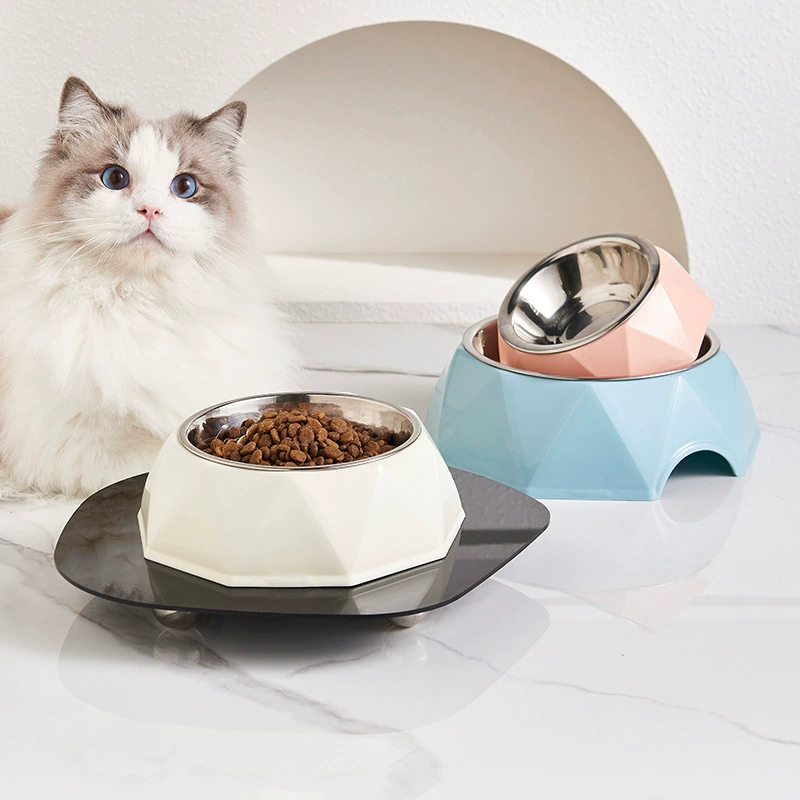 ASPET Pet Cat Bowl Нержавеющая сталь Собака Чаша Макарон милый анти-опрокидывание тазик для кошек и собак Универсальная Алмазная Чаша