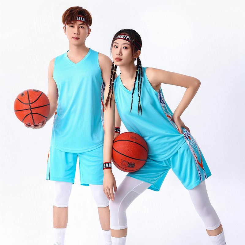 Quick-Drying Basketball Uniform Set for Boys and Girls, Competition Training Jersey, American-Style Team Uniform, Student Basketball Uniform Printing