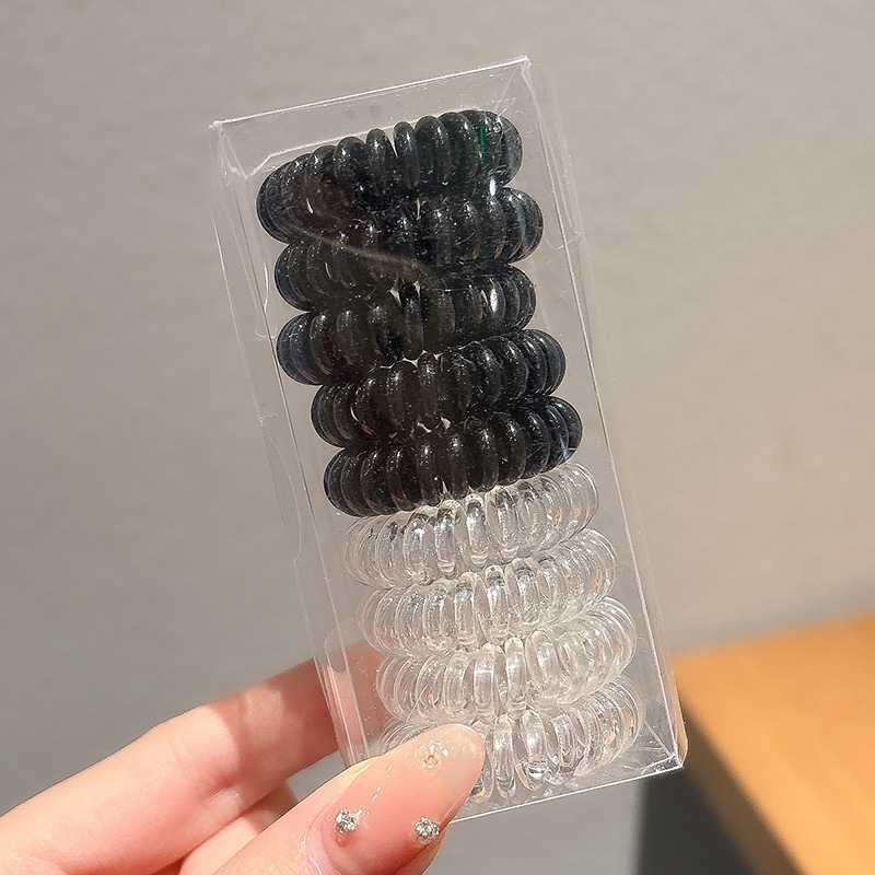 Cuerdas de cabeza de alta elasticidad duradera niñas delicadas anillo de cabello de alta calidad cuerdas de cabello de cola de caballo atadas de cabello correa cubierta de cuero