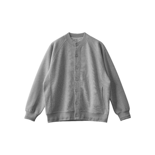 Spring and autumn thick waffle cardigan outer, Korean trend round neck sweater, men's casual loose and high-end feeling