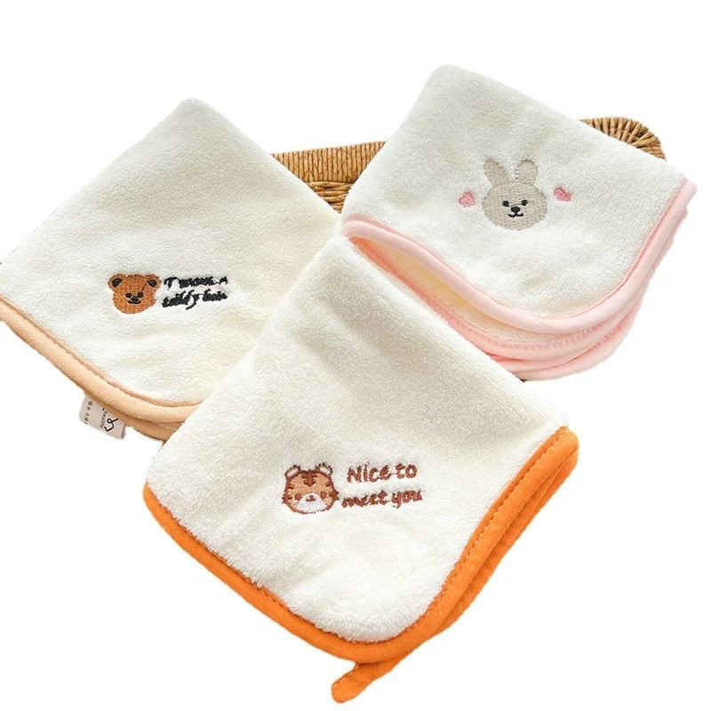 Serviettes de visage pour bébé en polaire corail douce brodées_voghion.com