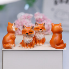 狐狸摆件九尾狐多肉户外装饰防水防晒不色不发霉树脂工位树脂摆件