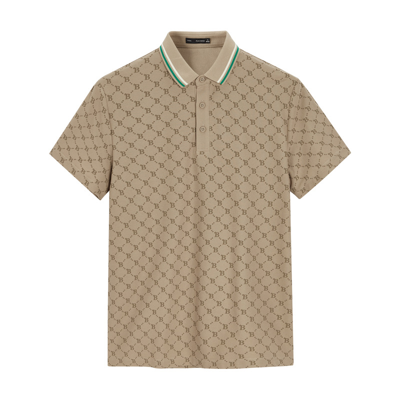 Moda de los hombres de moda de verano de los nuevos hombres de polo impreso solapa de manga corta Camiseta B3DBC2108