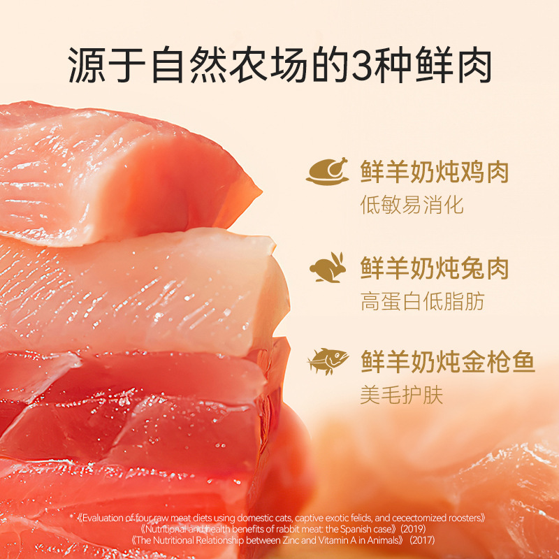 Aperitivos para gatos, leche de cabra, carne fresca, alimentos húmedos, pollo, palomas, gatitos, alimentos básicos para mascotas