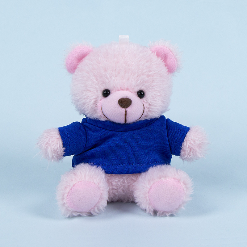 Lindo osito llavero colgante regalo creativo muñecas de peluche vestidas osito de peluche colgante de mochilas escolares para parejas