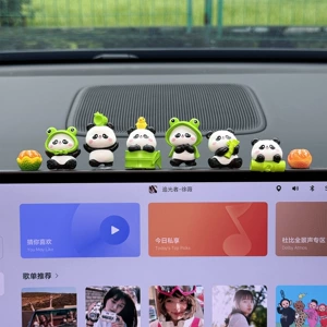 New Cute Cartoon Panda Car Ornaments Creative Car Interior Accessories Center Console Navigation Decorations