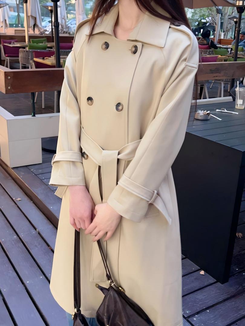 Khaki trench coat