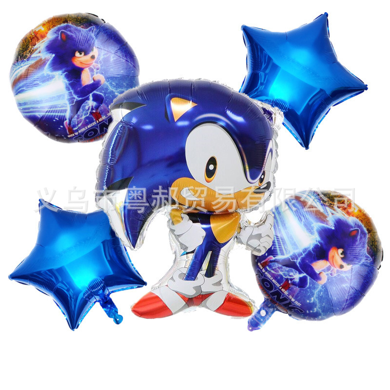 亚马逊生日气球索尼克造型音速小子Sonic生日派对套装铝膜气球详情9
