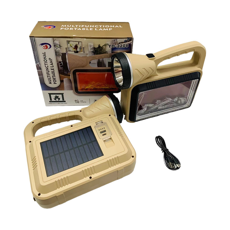 Nueva llama lámpara de techo hogar recargable multifuncional luz solar al aire libre linterna camping luz reflector