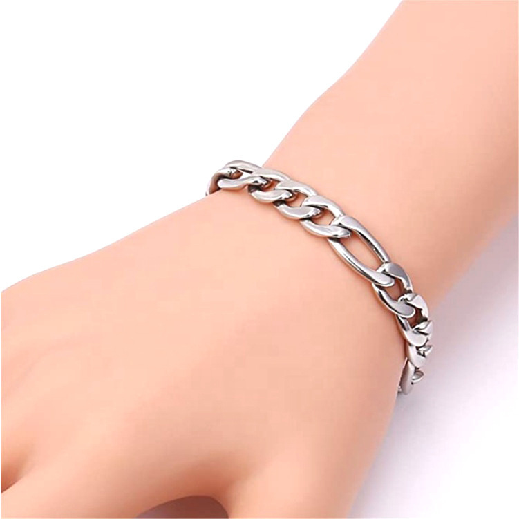 Figaro Kette Für Herren Aus Edelstahl Im Drei-zu-eins Design_voghion.com