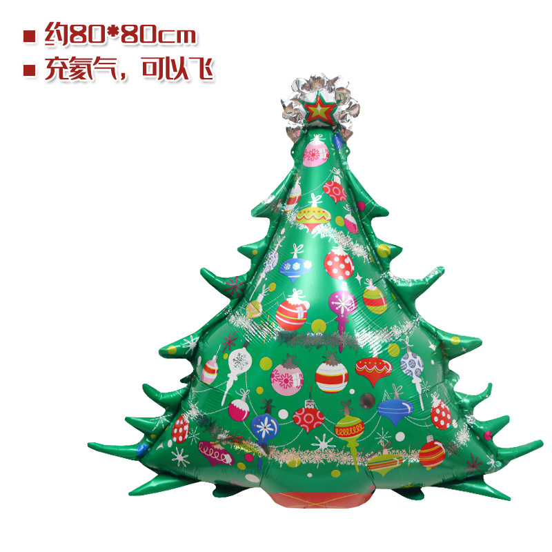 Tienda ventana Decoración Accesorios juguete globo Navidad caramelo muleta ancianos muñeco de nieve árbol de Navidad globo foto