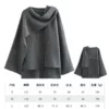 Dark gray-A-cloak-style