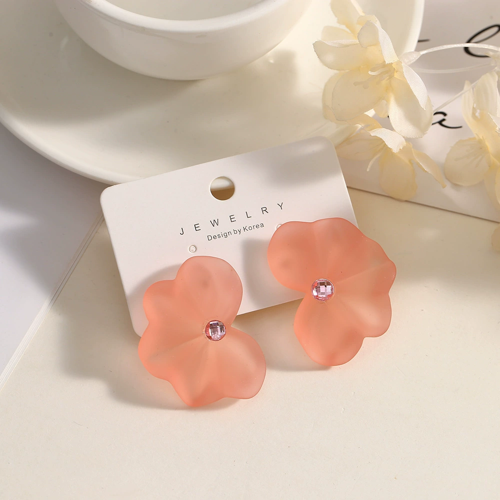 Summer matte fresh earrings, flowered