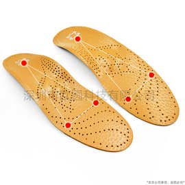 皮革矫正鞋垫 平足高足弓支撑 XO型足外翻内八字纠正运动缓压鞋垫