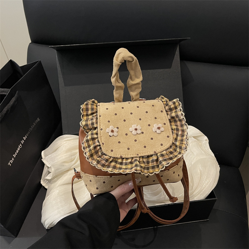 Moda empalmada flor mini mochila para mujeres 2026 nueva moda coreana universal lindo pequeño regalo de mochila