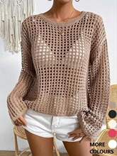 U 43418 Y2K Style Hollow Knit Sweater �ο���֯���� ����