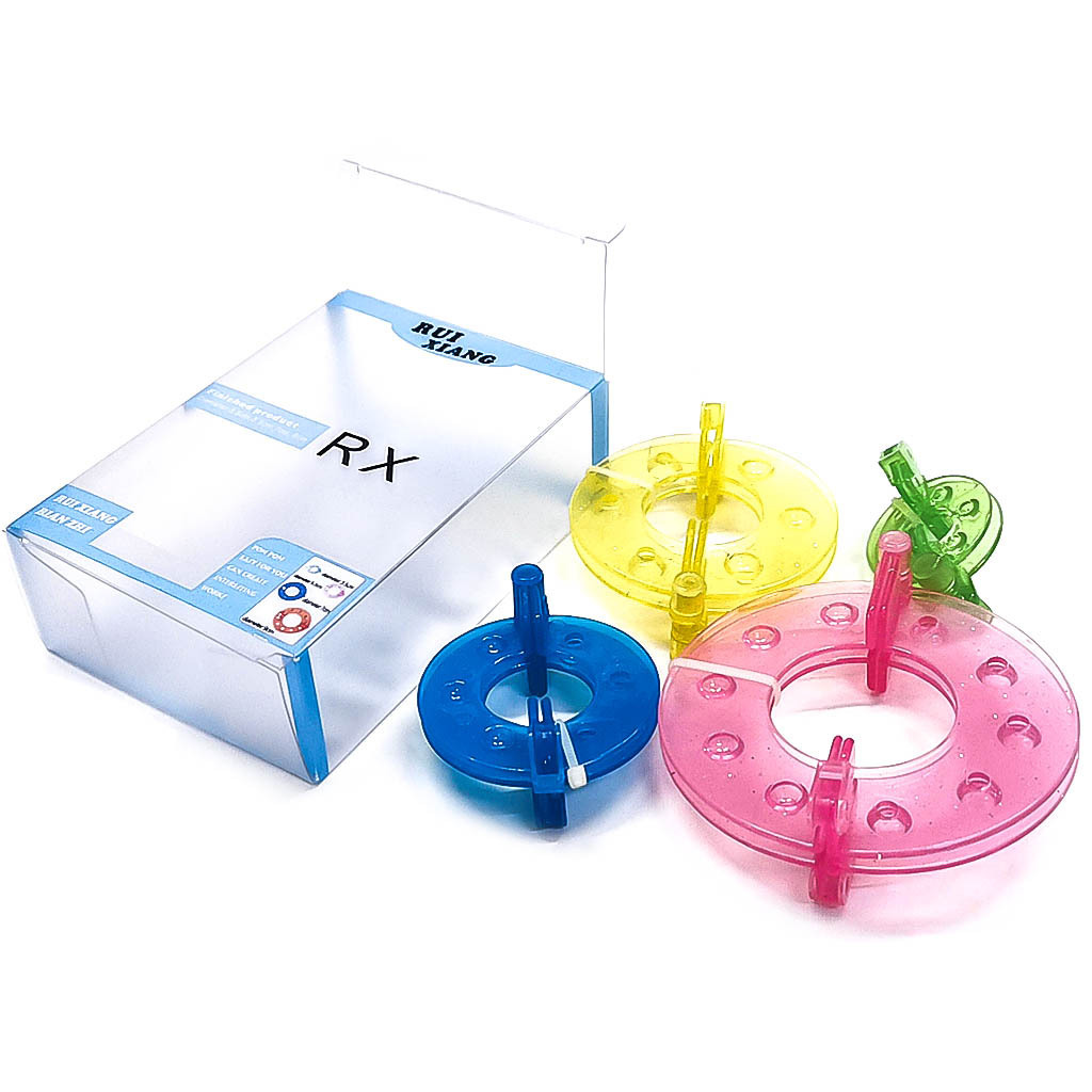 Herramientas de tejido ABS de plástico transparente, un conjunto de 4 especificaciones.